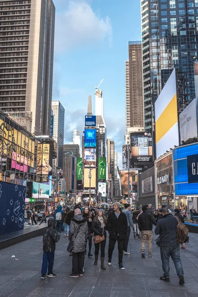 Νέα Υόρκη Ηνωμένες Πολιτείες Ιανουαρίου 2020 Διάσημη Times Square Στη — Φωτογραφία Αρχείου