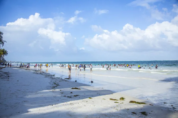 Hermosa Playa Tropical Mombasa Kenia — Foto de Stock