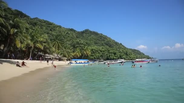 洪都拉斯Tela的Punta Sal海滩 — 图库视频影像