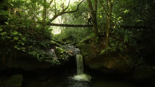 Vandfald Nationalparken Cerro Azul Meambar Panacam Yojoa Søen Honduras – Stock-video