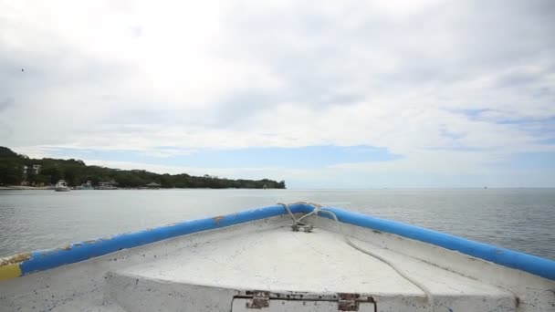 Ilha Roatan Honduras Janeiro 2020 Barco Transporte Praia Tela — Vídeo de Stock