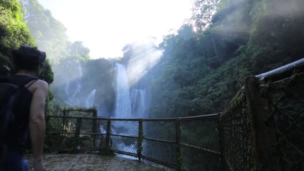 Pulhapanzak Vodopád Jezeře Yojoa Honduras — Stock video