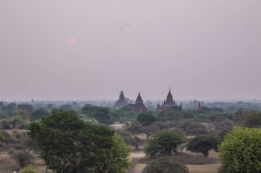 Bagan, Myanmar - 2018 Baharı: Antik Bagan Tapınağı, Myanmar