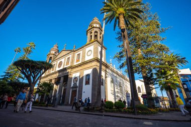 La Laguna, Kanarya Adaları, İspanya - 2019 Baharı: La Laguna şehrinin güzel katedrali