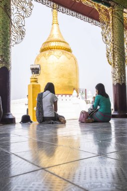 Bagan, Myanmar - 2018 Baharı: Antik Bagan Tapınağı, Myanmar