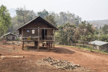 Pyin U Lwin, Myanmar - ilkbahar, 2018: kırsal kulübe