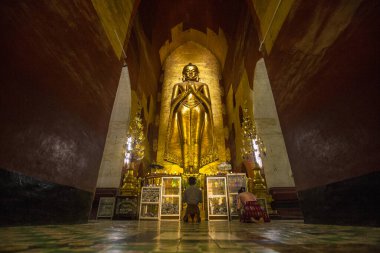 Bagan, Myanmar - 2018 Baharı: Antik Bagan Tapınağı, Myanmar