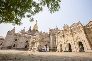 Bagan, Myanmar - 2018 Baharı: Antik Bagan Tapınağı, Myanmar