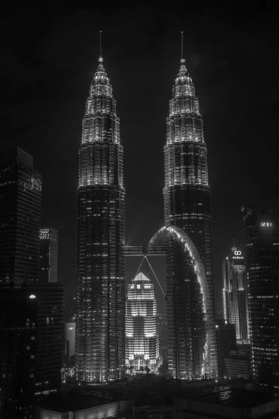 Petronas Tvillingtorn Tvillingskyskrapor Kuala Lumpur Malaysia — Stockfoto