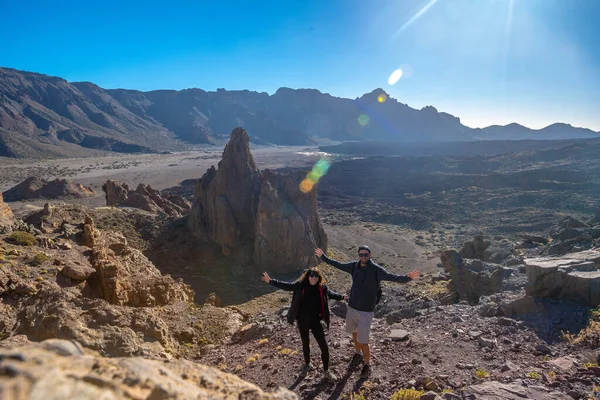 Coppia Teide Parco Nazionale Tenerife Isole Canarie Spagna — Foto Stock