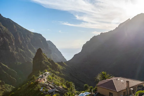 Näkymä Vuorille Lähellä Masca Kylä Saarella Tenerife — kuvapankkivalokuva