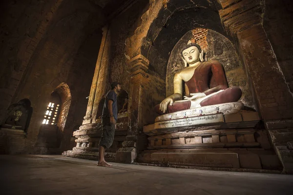 Interior Templo Bagan Mianmar — Fotografia de Stock