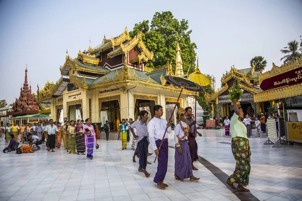 Bago Myanmar Jaro 2018 Bobita Stupa Yangonu Myanmar — Stock fotografie