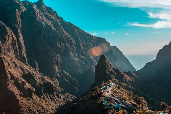 Vista Las Montañas Cerca Del Pueblo Masca Isla Tenerife — Foto de Stock