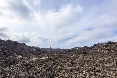  Timanfaya Parkı 'ndaki Timanfaya volkanı. Lanzarote, İspanya