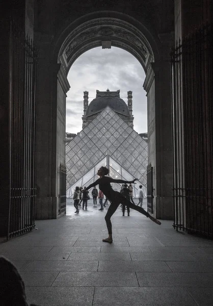 Paris França Dezembro 2018 Exterior Museu Louvre — Fotografia de Stock