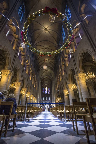 Parigi Francia Dicembre 2018 Notre Dame Pochi Mesi Prima Dell — Foto Stock