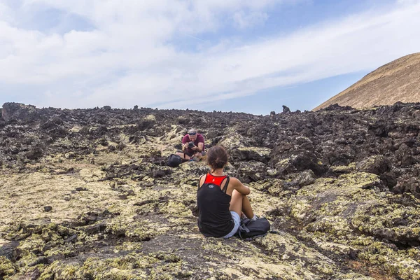 Timanfaya Parkı Ndaki Timanfaya Volkanı Lanzarote Spanya — Stok fotoğraf