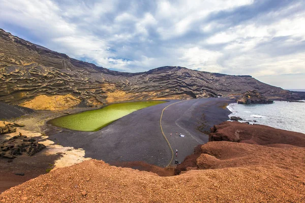 Preciosa Panorámica Del Charco Verde Lanzarote España — Foto de Stock