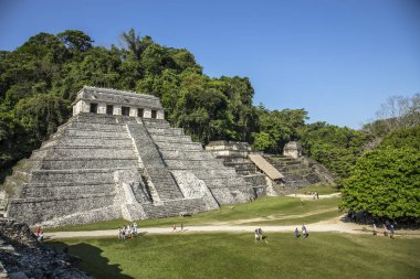 Palenque 'deki Maya harabeleri, Chiapas, Meksika 