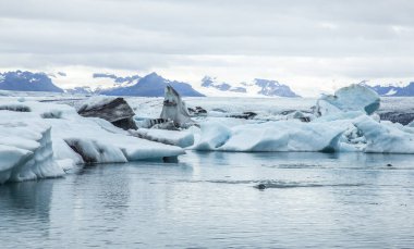 Jokulsarlon (Buzul nehri lagünü), İzlanda 'nın güneydoğusunda Vatnajokull Ulusal Parkı' nın kenarında yer alan büyük bir buzul gölü.