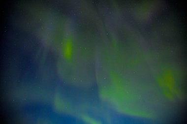 Reykjaneskaginn manzarası Aurora Borealis, İzlanda