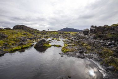 İzlanda 'daki güzel dağlar Landmannalaugar