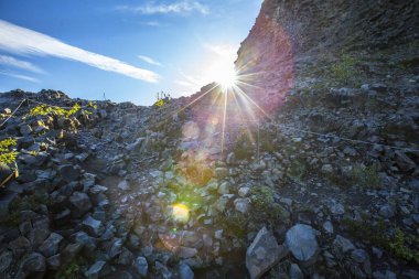 Jokulsargljufur Doğal Parkı 'nda yürüyorum. İzlanda