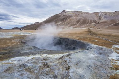 Myvatn Park, parkta büyük jeotermal aktivite, bir sürü kaynar su. İzlanda
