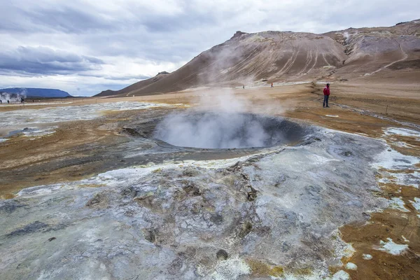 Myvatn Park Great Geothermal Activity Park Lots Boiling Water — Stock Photo, Image