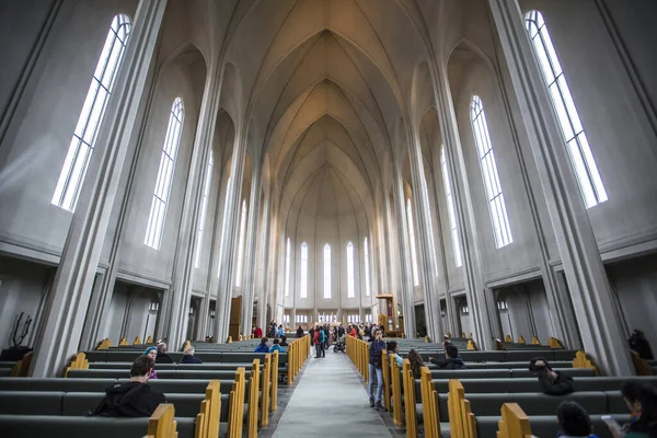 Hermoso Interior Iglesia Hallgrmur Reikiavik Islandia —  Fotos de Stock