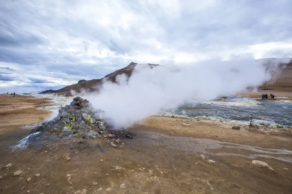 Myvatn Park Great Geothermal Activity Stone Mountains — Stock Photo, Image