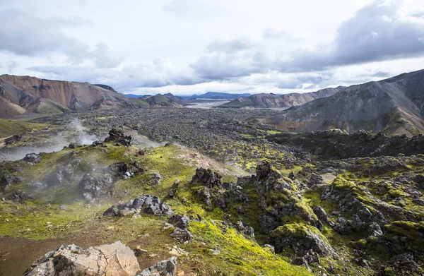 Kauniit Vuoret Landmannalaugar Islannissa — kuvapankkivalokuva