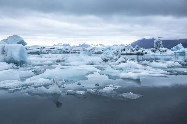 Led Jokulsarlonu Ledovcová Laguna Velké Ledovcové Jezero Jihovýchodě Islandu Okraji — Stock fotografie