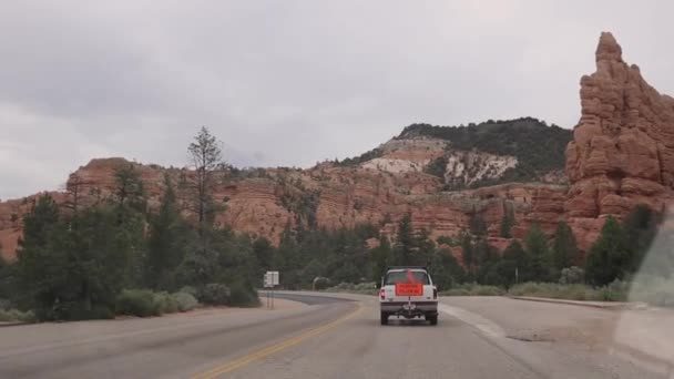 Projíždím Národním Parkem Bryce Canyon Utahu Spojené Státy — Stock video