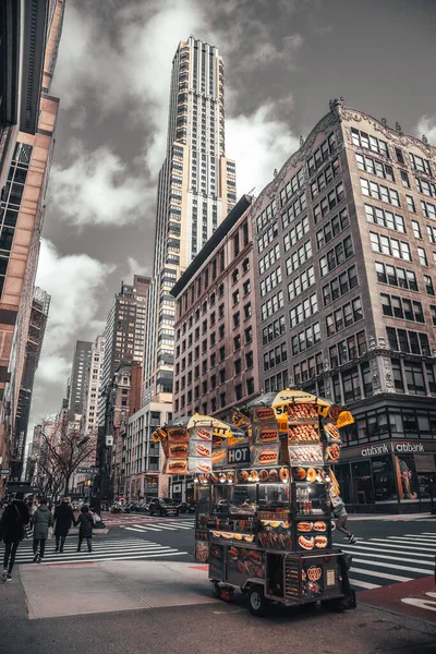 New York Verenigde Staten Januari 2020 Mobile Food Kraam Big — Stockfoto