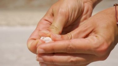 Kaliforniya, Ölüm Vadisi çölündeki Badwater Havzası 'ndan tuz. Birleşik Devletler