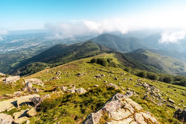 Vista Panorâmica Topo Monte Adarra Urnieta Perto San Sebastian Gipuzkoa — Fotografia de Stock