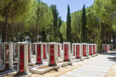 1 Ağustos 2017, Çanakkale (Çanakkale) Türkiye 'nin Çanakkale ilçesindeki Gelibolu kentinde şehit Türk askeri mezarlığı 