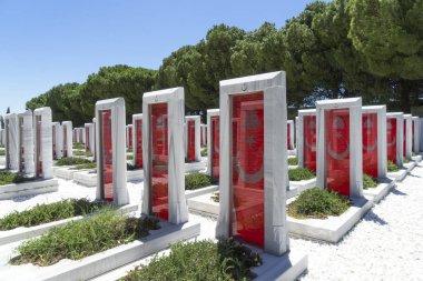 1 Ağustos 2017, Çanakkale (Çanakkale) Türkiye 'nin Çanakkale ilçesindeki Gelibolu kentinde şehit Türk askeri mezarlığı 