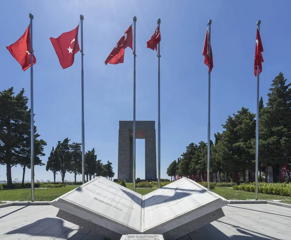 Feb 2018 Monumento Los Mártires Canakkale Dardanelles Gallipoli Turquía — Foto de Stock