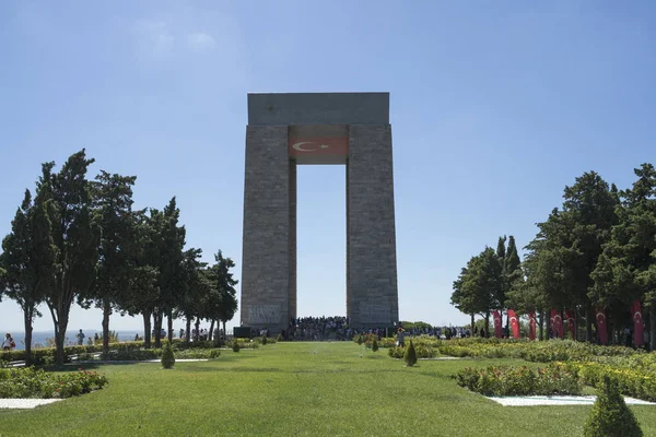 Feb 2018 Monumento Los Mártires Canakkale Dardanelles Gallipoli Turquía — Foto de Stock