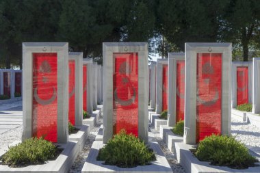 1 Ağustos 2017, Çanakkale (Çanakkale) Türkiye 'nin Çanakkale ilçesindeki Gelibolu kentinde şehit Türk askeri mezarlığı 