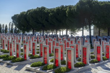 5 Şubat 2018, Çanakkale (Çanakkale) Türkiye 'nin Çanakkale ilçesindeki Gelibolu kentinde şehit Türk askeri mezarlığı