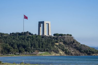 5 Feb 2018, Canakkale (Dardanelles) martyrs memorial monument in Gallipoli, Turkey clipart