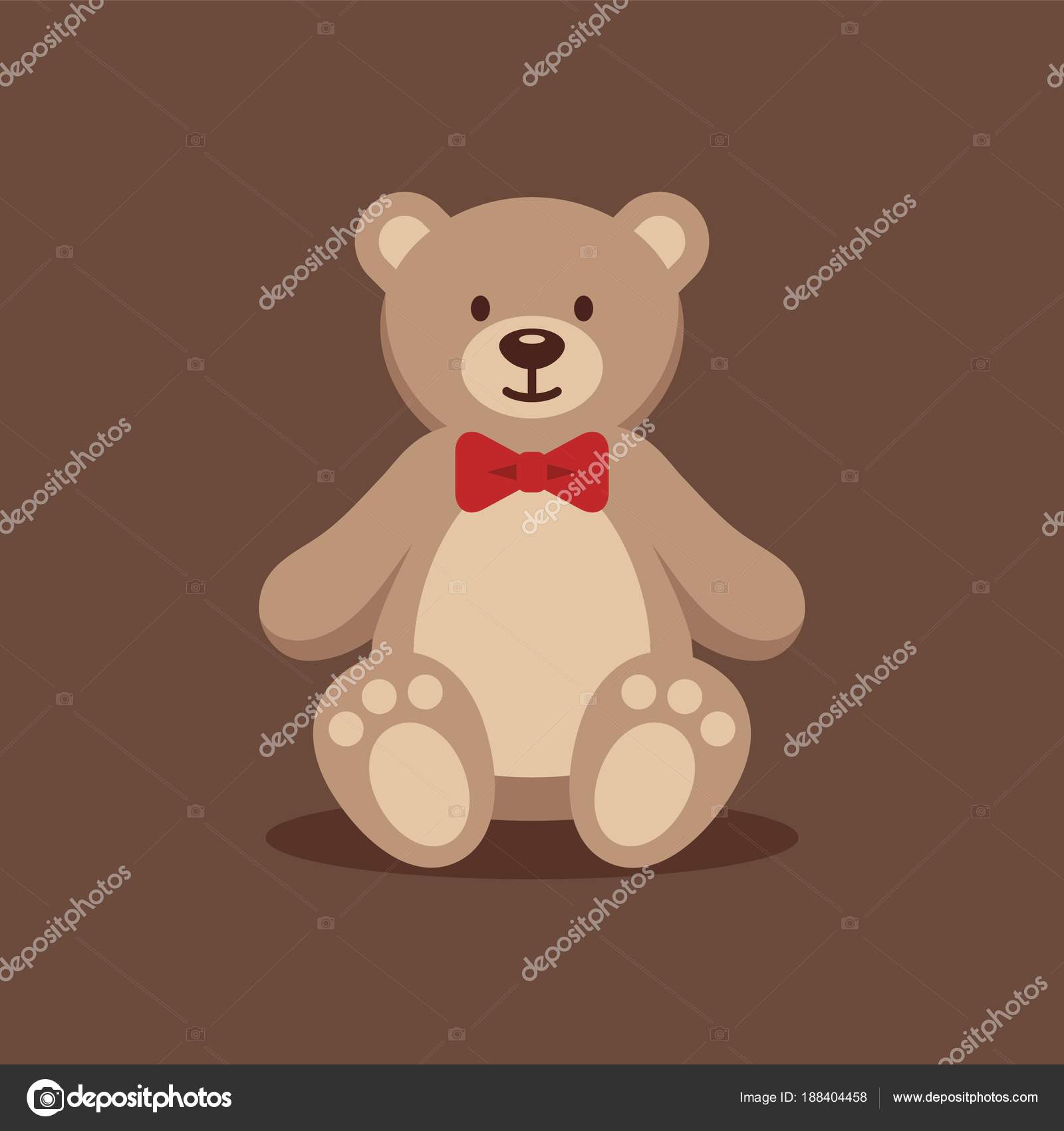 brown teddy bear with red bow