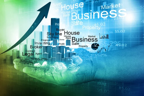 Real estate business growth background