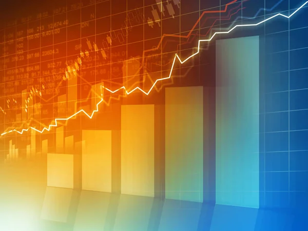 Gráficos do mercado de ações, gráfico de negócios — Fotografia de Stock