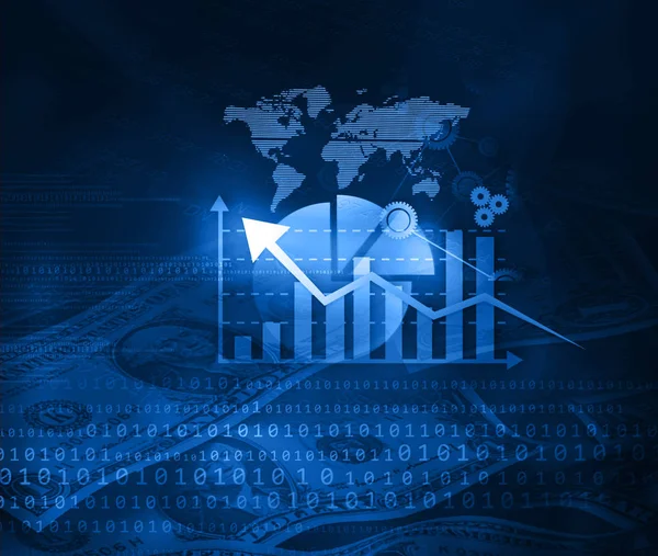 Gráficos bursátiles, gráfico empresarial —  Fotos de Stock