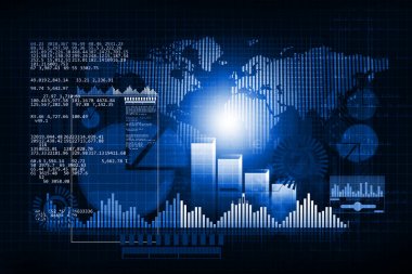 Grafik ve çizelgeler finansal arka plan. Borsa anylis